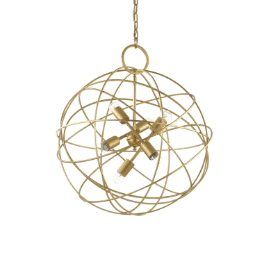 Suspension Boule KONSE SP6 Or 60W max IDEAL LUX 156026