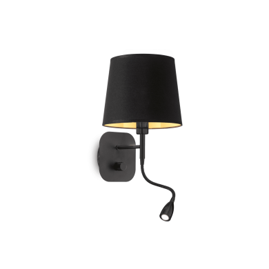 Applique NORDIK AP2 Noir et or 40W max IDEAL LUX 158242