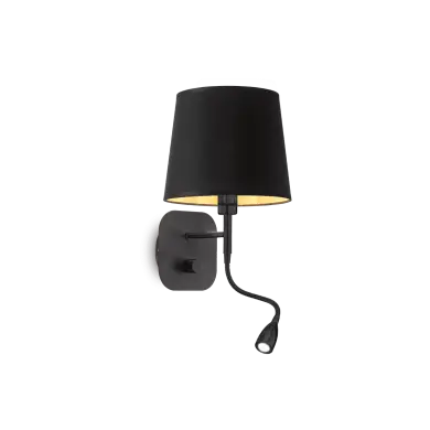 Applique NORDIK AP2 Noir et or 40W max IDEAL LUX 158242