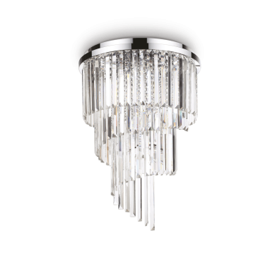 Plafonnier CARLTON PL12 Transparent 40W max IDEAL LUX 168937