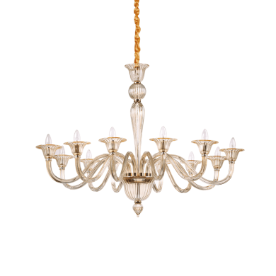 Lustre BRIGITTA Ambré E14 12x40W IDEAL LUX 199405
