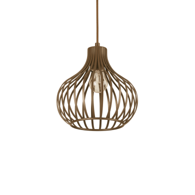 Suspension ONION Marron E27 1x60W D23cm IDEAL LUX 205281