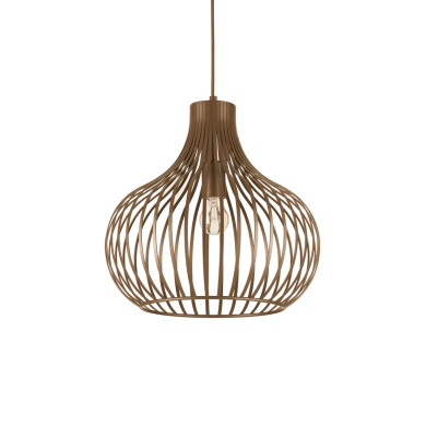 Suspension ONION Marron E27 1x60W D38cm IDEAL LUX 205298