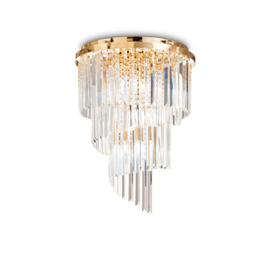 Plafonnier CARLTON Or E14 12x40W IDEAL LUX 213507