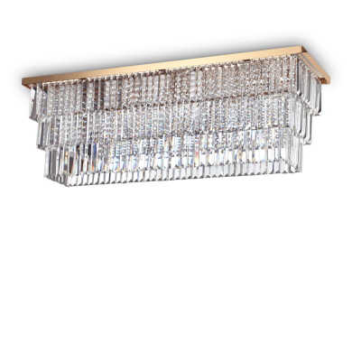 Plafonnier MARTINEZ Or E14 8x40W IDEAL LUX 213569