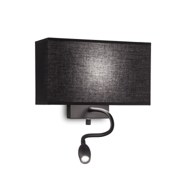 Applique Murale HOTEL Noir E27/LED 1+1x60/1W IDEAL LUX 215709