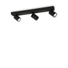 Plafonnier RUDY Noir 3xGU10 35W IDEAL LUX 229058