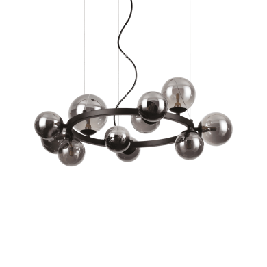 Suspension Perlage 11x15W G9 Noir IDEAL LUX 271392