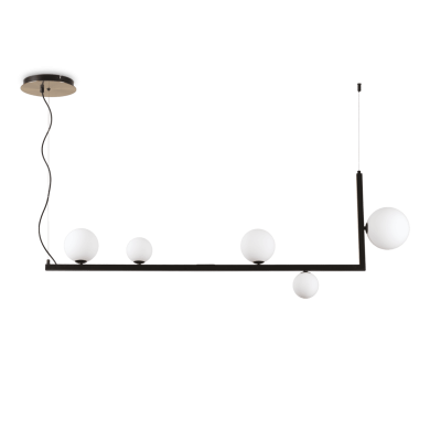Suspension Birds 5x15W G9 Noir IDEAL LUX 273648
