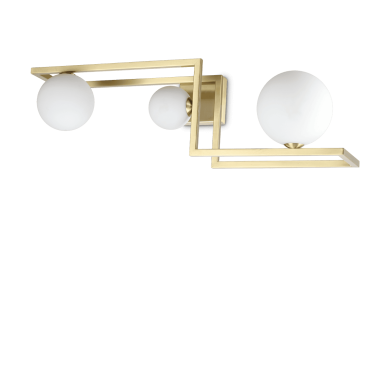 Plafonnier Boule Angolo 3x28W G9 Laiton IDEAL LUX 284330