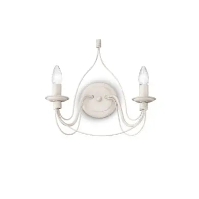 Applique murale CORTE Blanc vieilli 2x40W IDEAL LUX 28460