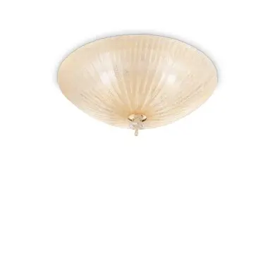 Plafonnier SHELL PL3 Verre ambré 60W max IDEAL LUX 140179
