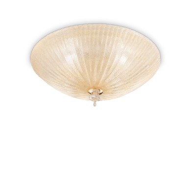 Plafonnier SHELL Ambre 4x60W IDEAL LUX 140186