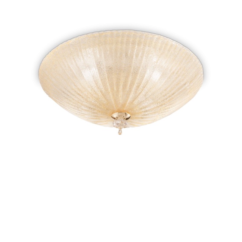Plafonnier SHELL Ambre 4x60W IDEAL LUX 140186