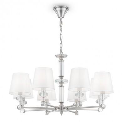 Lustre Riverside Chrome Blanc 8xE14 40W MAY_MOD018PL-08CH MOD018PL-08CH Lustre Riverside Chrome Blanc 8xE14 40W MAYTONI MOD018PL-08CH