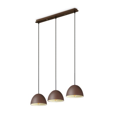 Suspension FOLK SP3 Corten 60W max IDEAL LUX 174235