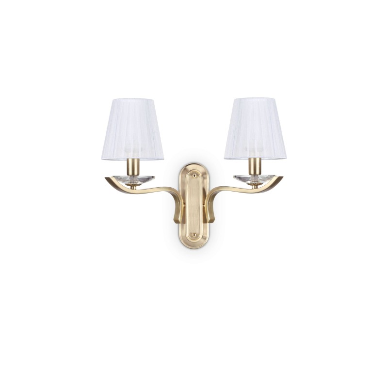 Applique Murale PEGASO Laiton satiné E14 2x40W IDEAL LUX 197708