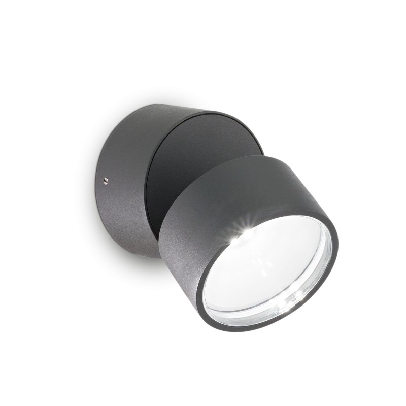 Applique Extérieur Omega Round 1x7W LED Anthracite 4000K IDEAL LUX 285467