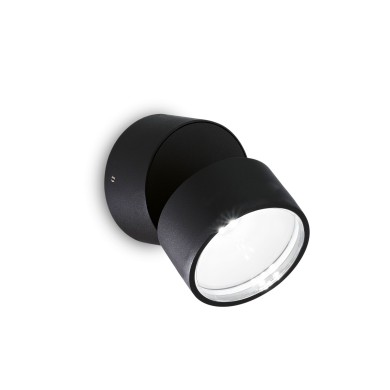 Applique Extérieur Omega Round 1x7W LED Noir IDEAL LUX 285504