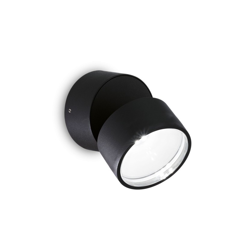 Applique Extérieur Omega Round 1x7W LED Noir IDEAL LUX 285504