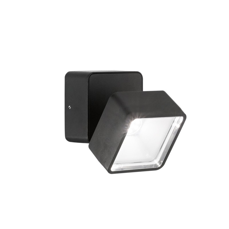Applique Extérieur Omega Square 1x7W LED Noir IDEAL LUX 285535