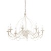 Lustre CORTE Blanc vieilli 8x40W IDEAL LUX 5898