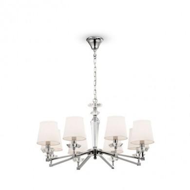 Lustre Beira Nickel Blanc 8xE14 40W MAY_MOD064PL-08N MOD064PL-08N Lustre Beira Nickel Blanc 8xE14 40W MAYTONI MOD064PL-08N