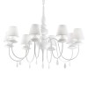 Lustre Design Italien BLANCHE Blanc 8x40W IDEAL LUX 35574
