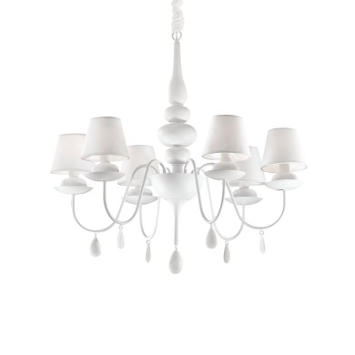 Lustre BLANCHE Blanc 6x40W IDEAL LUX 35581