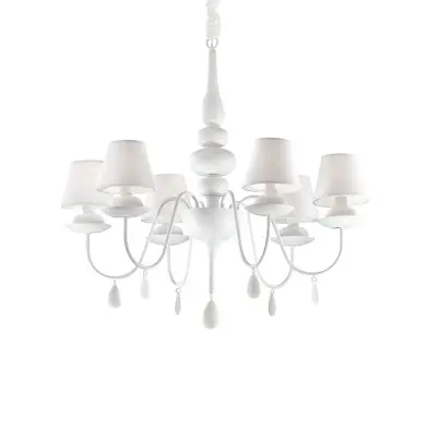 Lustre BLANCHE Blanc 6x40W IDEAL LUX 35581