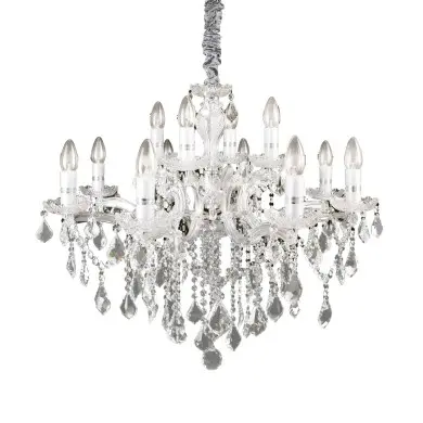 Lustre FLORIAN Chrome 12x40W IDEAL LUX 35604
