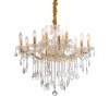 Lustre avec Pampilles FLORIAN Or 12x40W IDEAL LUX 35611