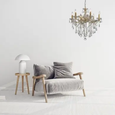 Lustre FLORIAN Or 6x40W Doré IDEAL LUX 35635