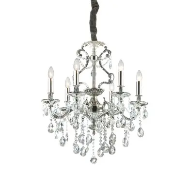 Lustre GIOCONDA Argent 6x40W IDEAL LUX 44927