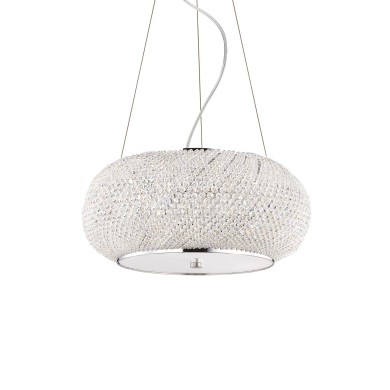 Suspension PASHA Chrome 6x40W IDEAL LUX 82158