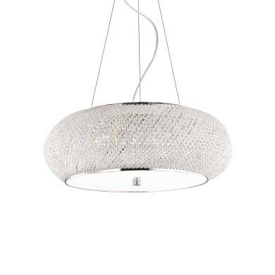 Suspension PASHA Chrome 10x40W IDEAL LUX 82196