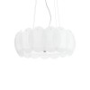 Suspension OVALINO Blanc 8x60W IDEAL LUX 90481