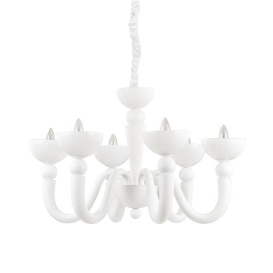Lustre BON BON Blanc 6x40W IDEAL LUX 93994