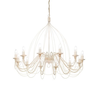 Lustre CORTE Blanc vieilli 12x40W IDEAL LUX 97664