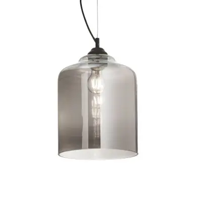Suspension BISTRO Carré Fumé 1x60W IDEAL LUX 112312