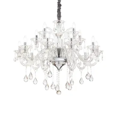 Lustre Pampilles COLOSSAL Transparent 15x40W IDEAL LUX 114170