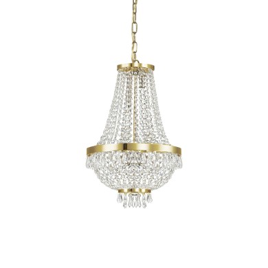 Lustre Empire Montgolfière CAESAR Or 6x40W IDEAL LUX 114729