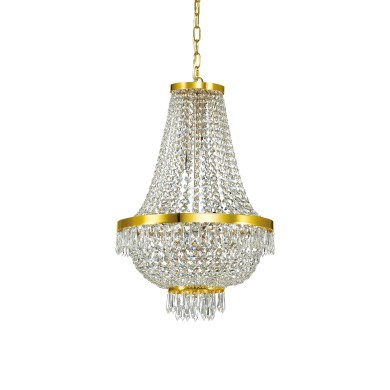 Lustre Montgolfière CAESAR Or 9x40W IDEAL LUX 114736