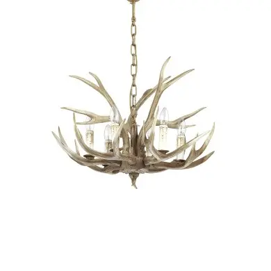 Lustre Bois de Cerf CHALET 6x40W IDEAL LUX 115498