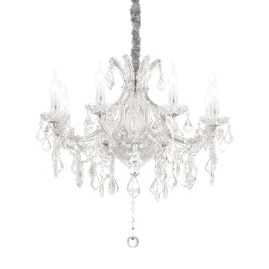 Lustre NAPOLEON SP8 Chromé 40W max IDEAL LUX 167244