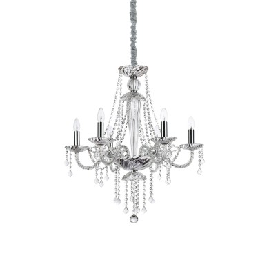 Lustre AMADEUS SP6 Transparent 40W max IDEAL LUX 168753