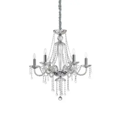 Lustre AMADEUS SP6 Transparent 40W max IDEAL LUX 168753