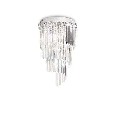 Plafonnier CARLTON PL8 Transparent 40W max IDEAL LUX 168920