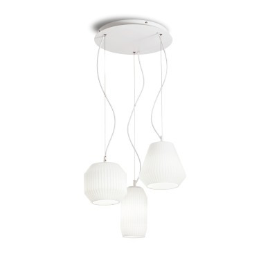 Suspension ORIGAMI Blanc E27 3x60W IDEAL LUX 198095