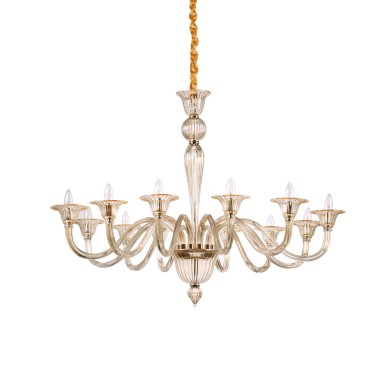 Lustre BRIGITTA Ambré E14 12x40W IDEAL LUX 199405